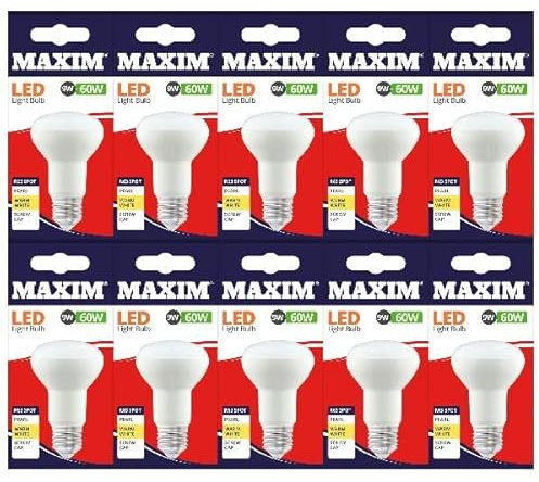 Maxim LED R63 Edison Screw (Warm White) - 8watt (60watt) - 806 Lumen (Pack 10) - 60MLR63E27W5X10