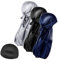 Molain Herren 3 Stück Seidenwellen Kappe und 1 Stück seidige Durag Kappen mit langem Schwanz elastische Durags weich atmungsaktiv seidig gewellt perfekt für 360/720 Wellen Schwarz Silber Marineblau