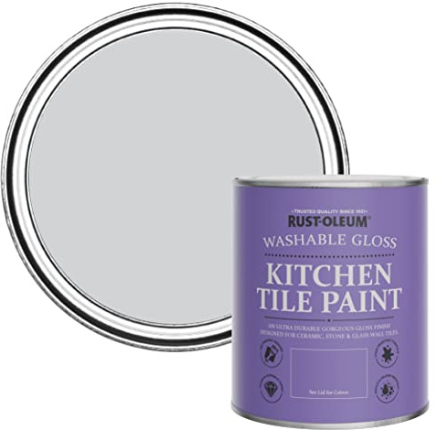 Rust-Oleum Purple Water-Resistant Kitchen Tile Paint in Gloss Finish - Lilac Rhapsody 750ml