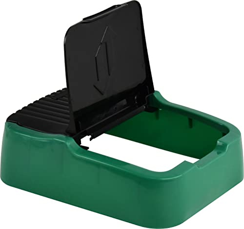Sterling Ventures 35L Plastic Indoor Recycling Bin with Double Swing Lid Top Colour Coded (Green Lid Only)