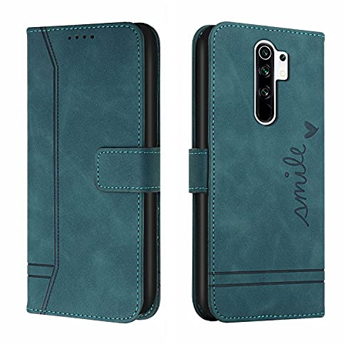 Bravoday Cover per Xiaomi Redmi 9 / Redmi 9Power / Xiaomi Poco M2, Flip Custodia in Pelle PU Portafoglio Custodia per Xiaomi Redmi 9, con Slot per Schede, Verde