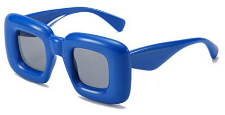 Aiweijia Lustige Sonnenbrillen Frauen, Rechteck dicker Rahmen aufblasbare Fun Sonnenbrillen Männer, UV-400 Schutz Festival Party Sonnenbrillen