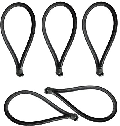 Trampolin-Ersatz-Bungee-Seile, 15,2 cm, Bungee-Seile für Mini-Trampolin (schwarz), 5 Stück