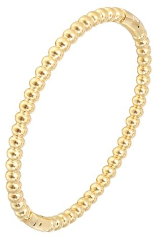 MILAKOO Gold Armreif Armband für Frauen Damen 4mm Edelstahl Kugelschreiber Manschette Armband Boho Open Armband