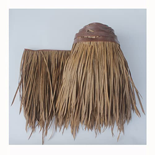 Simulation Thatch Roll Palm Thatch Roll PE Künstliche Stroh Prävention Antiseptische Isolierung Dach Gras Scenic Pavillon Dekoration Stroh Fake Gras Thatch Roll Feuer - 0.5X1m (1.64X3.28ft) (Color :