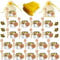 Hapneyea 20 paquetes de latas de miel de vidrio de 1,5 onzas con cucharas,colgantes de abejas,bolsas de regalo,tarjetas de agradecimiento,pegatinas - adecuadas para regalos para bebés,bodas y fiestas