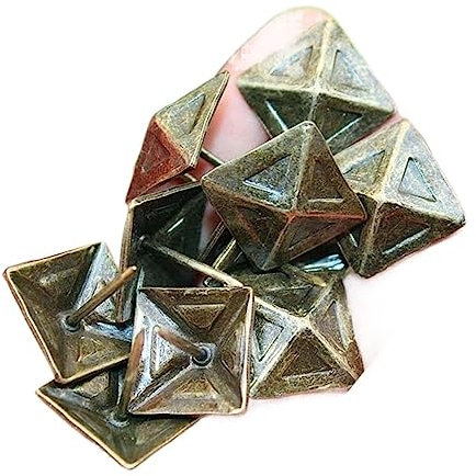 PRIMUZ 50 Stück 19MM Bronze Quartett Nägel Sofa Nagel Türnagel Holz Deko Nägel Quadrat Dreieck Quadrat Nägel