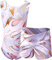 Dancina Turnanzug für Mädchen 2-teiliges Set Gymnastikanzug mit Hose für Kinder 152/158 Rosa/Gold