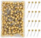 200 Stück Map Pins Anstecknadeln Pinnwand Pins für Pinnwand Kunststoffkopf Stecknadeln mit Stahlspitze für Map Pin-Nadeln, Stecknadeln Set mit Aufbewahrungsbox (Gold)