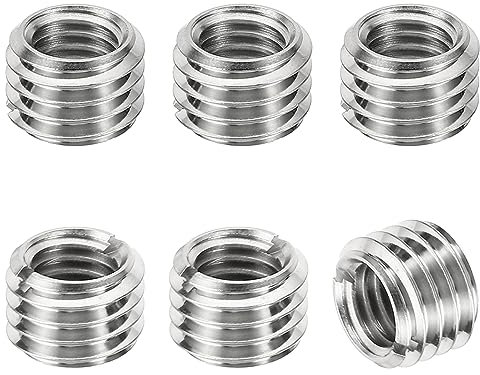 PATIKIL 6Stk Gewinde Adapter Hülse Reduziere Mutter M14*2 Außengewinde zu M10*1.5 Innengewinde Reparatur Einsatz Mutter Schraube Reduzierstück Umwandlung Edelstahl Verbindungselement 10mm