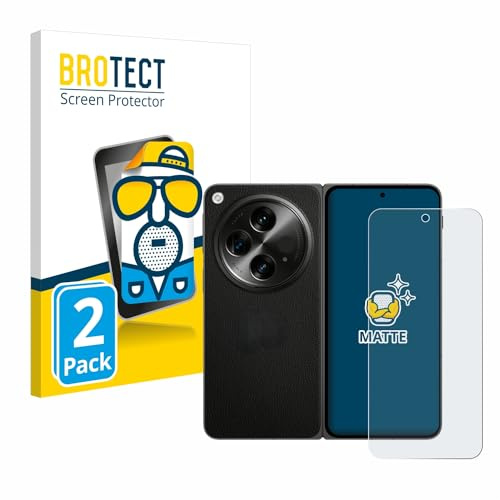 BROTECT Schutzfolie für OnePlus Open | 2 Stück Entspiegelnder Displayschutz Made in Germany Matte Displayschutz-Folie Anti-Reflex Anti-Fingerprint Einfache Montage