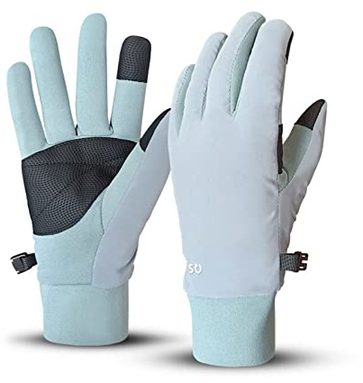 MOTUZP Skihandschuhe, wasserdicht, atmungsaktiv, Snowboardhandschuhe, Handschuhe (hellblau), Damen-Skihandschuhe, passend für Männer und Frauen, Cold W