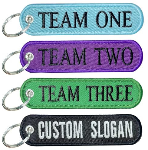 Porte-clés personnalisé, chaîne de clés personnalisée,numéro brodé personnalisé accessoires de bague de clé de tag de clés pour motos, scooters, voitures et cadeaux (Porte-clés-B)