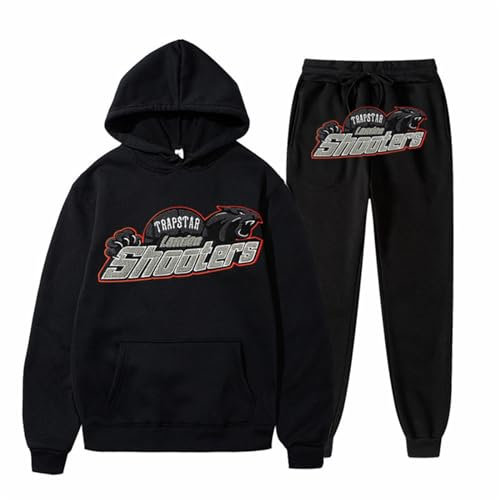 JKJFJKA Pantalon Jogging Homme Nofs Herren Trainingsanzug Trapstar Herren Anzug Trapstar Nofs Jacke Jogging Hommes Pantalon De Jogging Homme Nofs Hose Trapstar Trapstar Jacke Glänzend Schwarz L