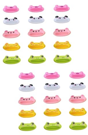 Mobestech 2 Sets Zahnpastaspender-quetscher mit Tiermuster Automatischer Zahnpastaquetscher für Das Badezimmer Beseitigt Abfall Hergestellt Aus Sicherem Material 15 Stück