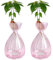 Luolety Avocado-Samen-Startervase, Avocado-Baum-Anzucht-Set, Glas-Hydrokulturvase, Rosa, für den Innenbereich, mittlere Größe, 2 Stück