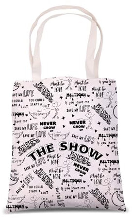 MNIGIU Singer Lover Gift The Show Tote Bag Singer Obsessed Gift Singer Album Bag Sänger Konzert Tour Geschenk Musik Party Geschenk, The Show, Large
