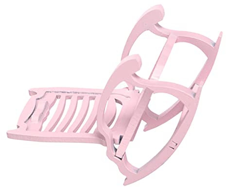 HEMOTON Miniatur Strandschaukelstuhl Im Taschenformat Kuchendekoration Miniatur Stuhlfigur Aus Holz Schaukelstuhl Aus Holz Strandstuhl Aus Mini