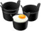 4 Pcs Air Fryer Egg Poacher, Ramekins for Air Fryer, Egg Rings for Frying, Poached Egg Maker, Microwave Egg Poacher Ramekins Baking Cups for Souffle Dishes Muffin Cupcakes Custard and Pudding