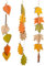 Logbuch-Verlag 3 Herbst Blätter Holz Deko Girlanden je 58-78 cm grün Natur gelb Herbstlaub Anhänger für drinnen und draußen