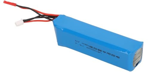 7.4V 3000mAh LiPo Battery, Lightweight RC Receiver LiPo Battery with Charging Line, for X9D Plus Transmitter Remote Controller