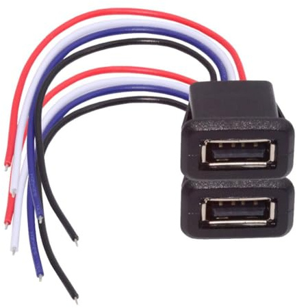 chenyang Paquete de 2 cables abiertos de 4 pines a USB 2.0 hembra CC 5 V 2 A, montaje empotrado, transferencia de datos, adaptador de cable de conversión
