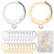 CVNRCLP 80Pcs (40 Pairs) 18K Gold Plated Stainless Steel Leverback Earring Hooks – Round Huggie Hoop French Ear Wire Findings for Jewelry Making
