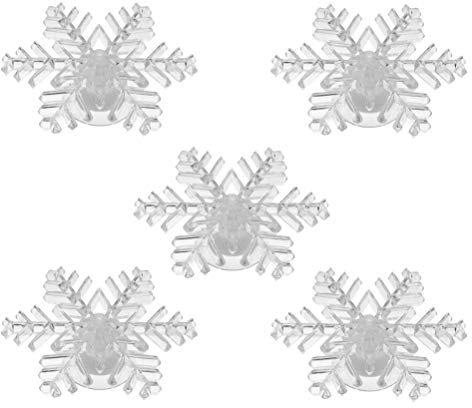Srliya Schneeflocken-Fensterbeleuchtung mit Farbwechselnder LED, Langlebiger Saugnapf, Weihnachtsfeier-Dekoration, Weiches Licht für die Augen, Familienorte (Bunt)