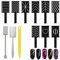 12 Pcs Nail Magnet Tool Set, Cat Eye Magnet for Nails Polish Magnet Stick Diy Manicure Nail Art Tools Strong Suction Home Salon Nail Art Tools for Magnetic Gel Nail Polish