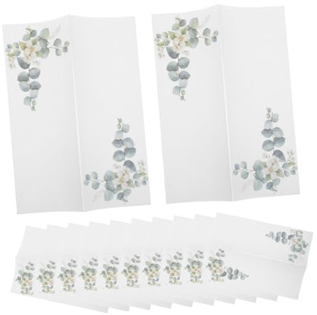 NUOBESTY Halbtransparente Briefumschläge Aus Kraftpapier Einlagen Mit Blattdesign Für Hochzeitskarten Braune Kraftkarten Und Briefumschläge Ideal Für Eid- Und Geburtstagsveranstaltungen