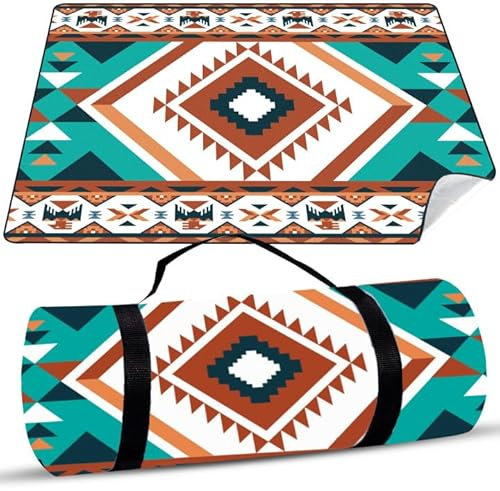 MAISITOO XXL Picknickdecke 200x200cm – wasserdichte und Isolierte Campingdecke für 4–6 Personen, Faltbare Outdoor Strandmatte mit Tragegriff, Weiche Decke für Garten, Park & Reisen