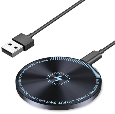 Apple Chargeur MogSafe,iPhone Rapide Chargeur magnétique 15W, Chargeur Induction Compatible avec iPhone 14/14 Plus/14 Pro/14 Pro Max/15/16/13/12/11/X/XS/SE/XR/AirPods Pro 2
