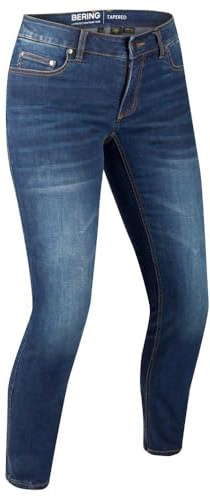 BERING Trust Tapered Damen Motorrad Jeans, blue stone waschung, 44