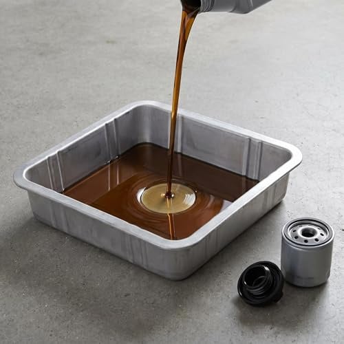 Hapivida Hapivi Égouttoir à huile portative universelle, construction en métal résistant aux gouttes, récipient pour changement d'huile de voiture, moto, bateaux (10 l)