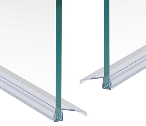 WITEN&NOCK 2er Set 50cm Duschdichtungen Schiebetürdichtungen Wasserabweiser Dichtungsprofiler Ersatzdichtung Duschkabine Dichtung Gerade Glasstärke 5mm 6 mm