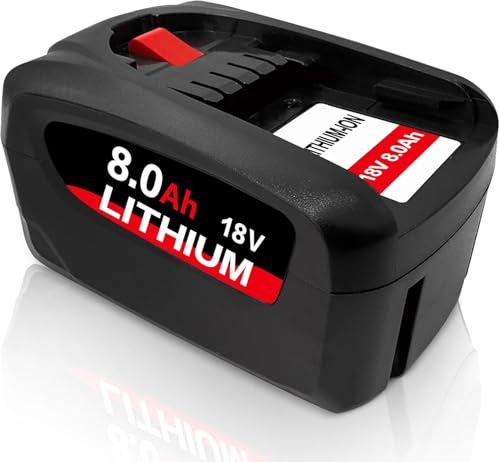1 Stück 8.0Ah/8000mAh Ersatzakku für Bosch akku 18V PBA,Kompatibel mit 18V Green Werkzeugen Haus und Garden18V System, Ersatz für Gardena18V (8.0-1) (8.0-1-1)