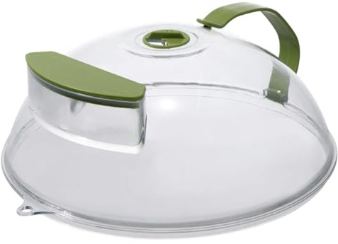 redondas antisalpicaduras para platos de microondas, protector de alimentos de 10.6 x 4.7 pulgadas con vaporizador de agua, accesorio de comedor para el hogar, restaurante, apartamento, tapa