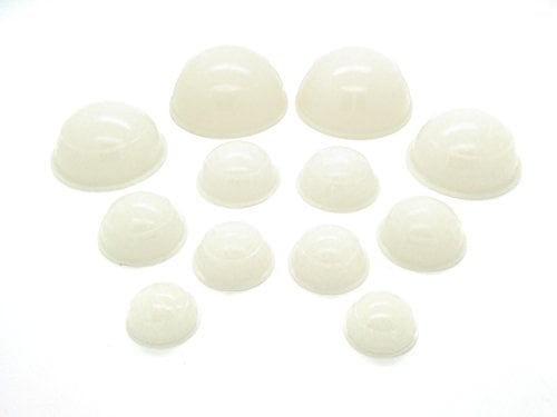 Silikon Schröpfköpfe Schröpfset 12 Stück mit verschiedenen Duchmessern (transparent)