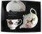 Dog Teapot cup and saucer gift set - Porcelain teapot, with fine china cup & saucer in gift boxed package