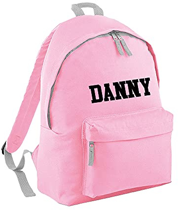 SMARTYPANTS Personalised Custom Customised Name Boys/Girls School Bag Rucksack Backpack Active (Classic Pink)