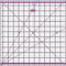 SEMPLIX Patchwork-Lineal Quilt-Lineal, transparent, mit inch Skala und Winkelfunktionen, ideal für Patchwork und zum Basteln, 12,5 x 12,5 inch (lila)
