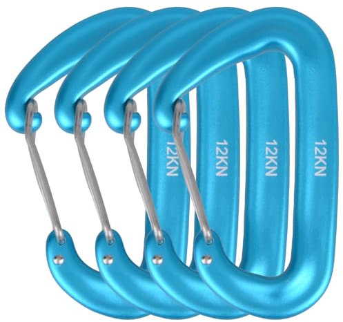 Azarxis karabiner Schnellverschluss mit 1200kg Belastbarkeit, Rostfrei und Ultraleicht, Karabinerhaken Schlüsselanhänger aus Aluminium für Hängematte, Camping, Angeln