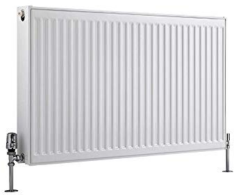 Milano Compact White Type 22 Horizontal Double Panel Convector Radiator - 600mm x 1000mm