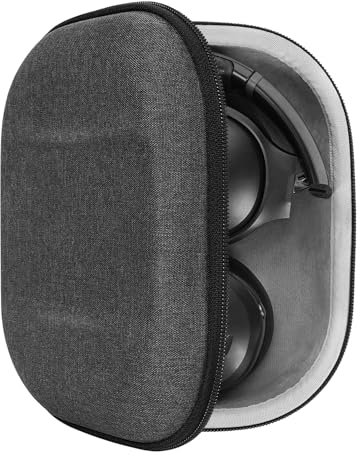Geekria Shield Headphones Case Compatible with Skullcandy Hesh 3, Hesh Evo, Crusher Evo, Crusher ANC, Replacement Hard Shell Travel Carrying Bag with Cable Storage (Dark Grey)