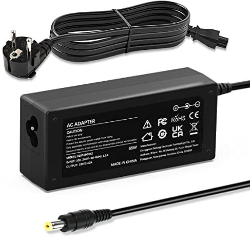 65W Cargador Acer Portatil 19V 3.42A Adaptador para Acer Aspire 3 5 E15 E5 E1 ES1 ES15 E1-571 E1-572 E5-573 E5-575 V3 V5 V15 A314 A315 A315-21 A315-51 5750 5920 ADP-45DW C PA-1650-86 Alimentación