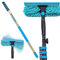 IGAD Pole Professional Telescopic Window Cleaning Kit 24 Foot (7m) Extension Pole and Single Pivot 10(25cm) Window Squeegee, Window cleaning washer tools