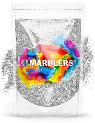 MARBLERS Twinkle Glitter [Silver] 3oz (85g) | Fine | Non-Toxic, Vegan, Cruelty-Free | Face, Body, Eyeshadow, Hair, Festival, Party Makeup | Nail Art, Polish | Resin, Tumbler, Slime, Craft