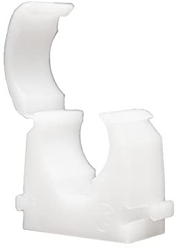 Talon - ‎18mm Single Hinged Pipe Clips - Pack of 100 - Natural - 360° Fixing for Pipework - Temperatures Up to 85°C (185°F) - Safe for Use On Plumbing, Gas and Air Conditioning Pipe - UV Stabilized