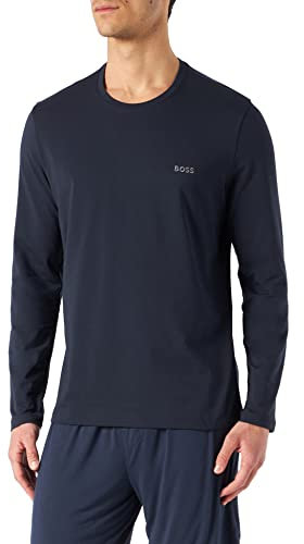 BOSS Men's Mix&Match LS-Shirt R Long Sleeve Top, Dark Blue403, L
