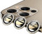 GIOPUEY Camera Protector for iPhone 13 Pro Max, Bling Crystal Diamond Camera Protection Ring, 9H HD tempered glass, iPhone 13 Pro Camera Lens Protector - Gold
